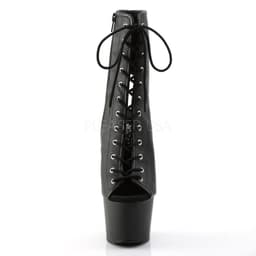 Adore-1016 plateau peeptoe enkellaars met open hiel en stiletto hak mat zwart - (EU 40 = US 10) - Pleaser — thumbnail 3