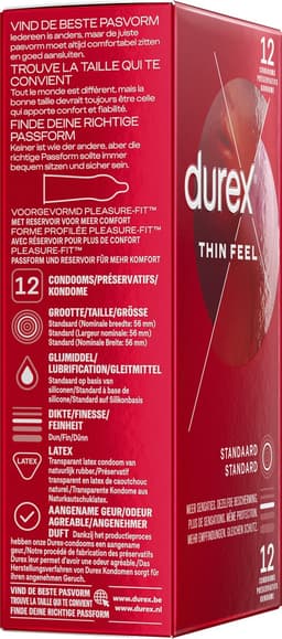 Durex - Condooms Thin Feel 12 st. — thumbnail 2