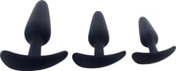 Banoch | Buttplug set siliconen beginner ergo - zwart - 3 delig — thumbnail 2