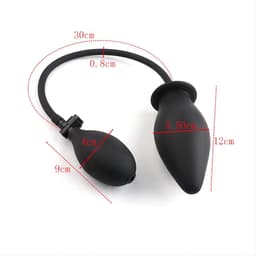 Buttplug - Buttplugs - Buttplug opblaasbaar - Anaal plug - Zwart — thumbnail 2