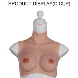 Siliconen Borsten-Nep borsten- D cup- 100% Siliconen- 2550 gram- Cosplay- Travestie-Transgender-Crossdresser-Breastplate — thumbnail 1