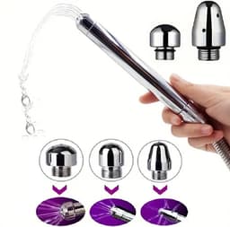 Anaal Douche Met 3 Opzetstukken I Vaginale Cleaner I Anaal Spoelen I Vaginaal Spoelen I Enema Set I Klysma Douche I Aluminium — thumbnail 1
