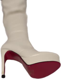 SHANGURETTI- EROTIC LAARS-WHITE-LEDERLOOK-HAK10CM-38 — thumbnail 2