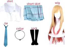 Luxe 6-delige cosplay schoolmeisje - Inclusief pruik - Anime rollenspel - BDSM — thumbnail 4