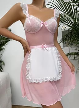 Erotische pyjama dienstmeisje - Rollenspel nachtkleding - Cosplay — thumbnail 3