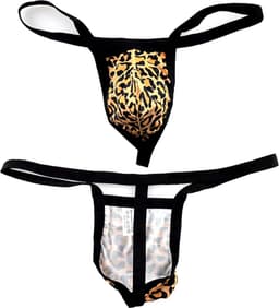 Sexy G-string heren - Luipaard - Ademend - Erotische mannen string - Speciale penis vak — thumbnail 3