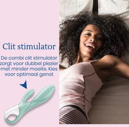 Satisfyer, vibrator, rabbit vibrator, 'Air Pump Bunny 5 Connect App', 20,5 cm, met app, opblaasbaar — thumbnail 7