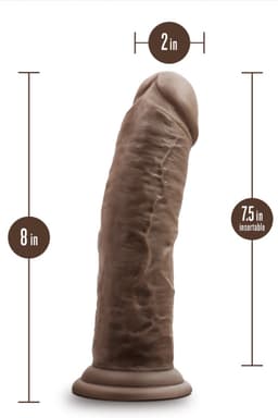 Blush Dr. siliconen Dr. Shepherd 8 inch dildo met zuignap Chocolate - Bruin - 20.3 cm — thumbnail 2