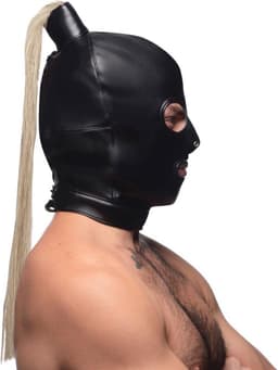Ponytail Bondage Hood - Zwart — thumbnail 3