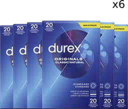 Durex - Condooms - Classic Natural - 20st x6 — thumbnail 1