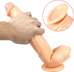 XXL DILDO 28 cm - Dildo met zuignap - Groot formaat - Prettige aderen - PVC - 28 cm - Vaginaal en Anaal — thumbnail 4