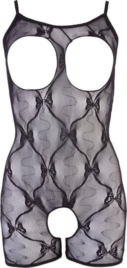 Mandy Mystery Lingerie – Romper Catsuit met Open Borste en Kruis voor Gemakkelijk Toegang – Maat S/M – Zwart — thumbnail 3