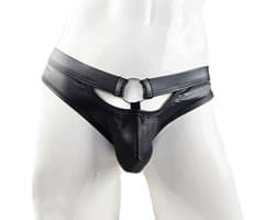 BamBella ® Slip Onderbroek - Maat S - MAT glans - Zwart BDSM kleding erotische heren kleding