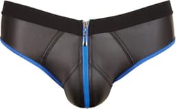 Svenjoyment Underwear Slip Met Open Achterkant - Zwart/Blauw — thumbnail 1