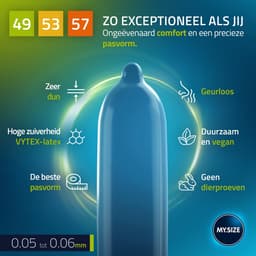 MY.SIZE PRO condoom maat 2,3,4-49,53,57 mm, 3x3 condooms - pasvorm en een geschikte maat voor iedereen — thumbnail 3