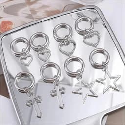 Metalen Laarsketting - Schoen Gespen - Feest Decoratie - Holle Geometrische Vorm - 2 Stuks - Zilverkleurig — thumbnail 5