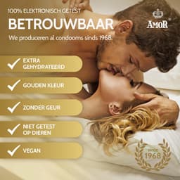 AMOR Premium condooms, Met extra dunne of sterke wanddikte, Kleur goud, Ø 53 mm, 50 stuks, Ideaal voor mannen — thumbnail 4
