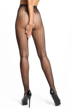 Panty fishnet met open kruis, zwart,20den S/M — thumbnail 3