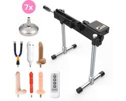 Eroticon OBSIDIAN Premium Sex Machine - Seksmachine voor Man en Vrouw - Neukmachine met Draadloze Afstandsbediening - 4 Dildo’s + Pocket Pussy - 20 Snelheden - 21 Standen - Fuckmachine - Sexmachine - Dildo Machine - Anaal en Vaginaal - Sex Toys