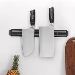 Magnetische messenhouder, meshouder voor roestvrij staal, met montagegereedschap, 25 cm, zwart — thumbnail 2