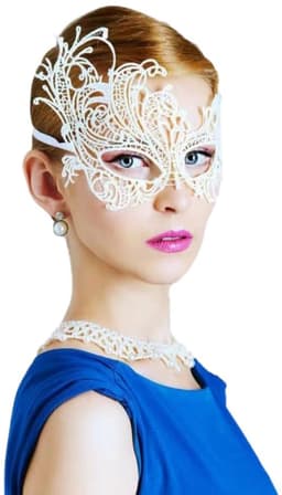 Masker voor dames - Venetiaans ontwerp - Kanten materiaal - Perfect voor Halloween - ShopVlot — thumbnail 1