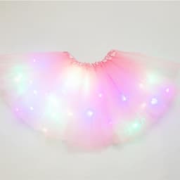 Halloween Costume Girls with LED Lights - Luminous Skirt and Witch Hat - Purple, Black - ShopVlot — thumbnail 2