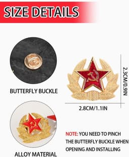 5 stuks rode ster hamer tarwearen sikkelcommunist badge mode vrijheid gelijkheid pin Russische geschenken Sovjet-Unie broches voor vrouwen mannen — thumbnail 5