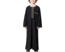 Thobe voor jongens, lange mouwen, Abaya kaftan, Arabische badjas met ritssluiting voor jongens, moslim abaya, gebedskleding voor kinderen jongens