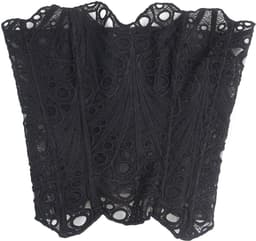 Zeloria Strapless Korset Top – Elegante Dames Corset Met Kant – Fashion Bustier – Zwart – S — thumbnail 5