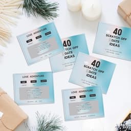 Date Ideeën Kaarten - Relatie Spel - Samen Ontdekken - 40 Kraskaarten - 2 Personen - Blauw — thumbnail 2