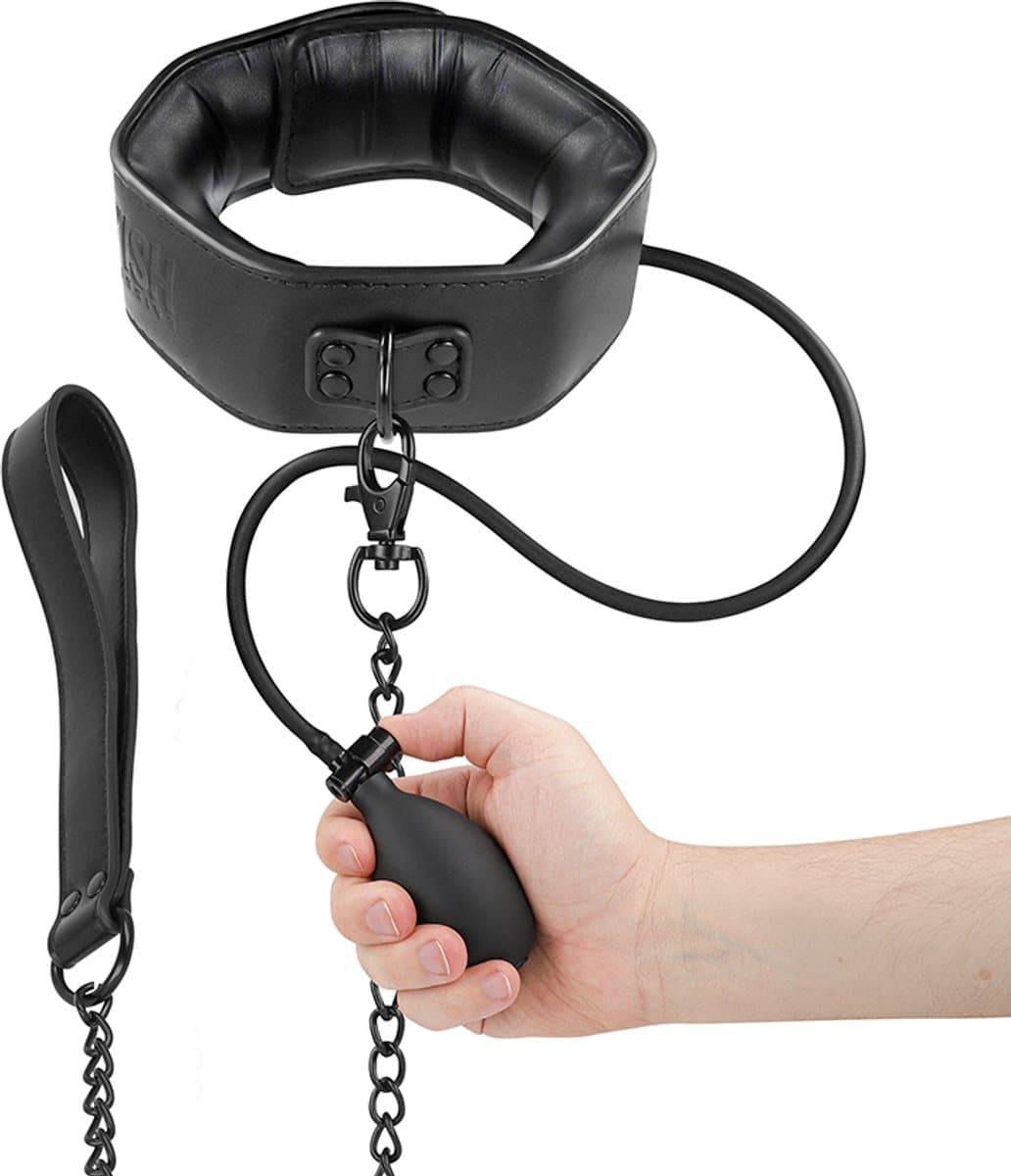 Opblaasbare collar van Vegan Leer — afbeelding 1