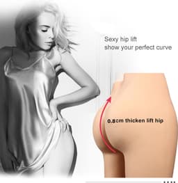 Bodyshort - 100% Hypoallergene Medische Siliconen onderlichaam - Transgender - Vrouwelijke vorm - Siliconen broekje - billen - heupen — thumbnail 11
