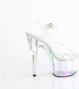 Pleaser - ADORE708HT Sandaal met enkelband, Paaldans schoenen - US 8 - 38 Shoes - Transparant — thumbnail 5