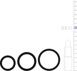 Cockring set - drie maten - zwart — thumbnail 3