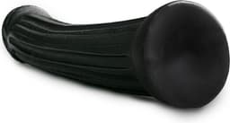 All Black Grote zwarte dildo met diepe groeven — thumbnail 3