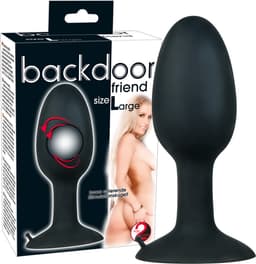 You2Toys – Siliconen Buttplug met Interne Kogel voor Extra Stimulatie en Verzadiging maat L – Zwart — thumbnail 1