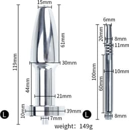 Plasbuis Injectie en Anus Injector - Urethrale - Dilator - Penis - Plas - Anaal - Urine en Sperma - Penisplug - Plug — thumbnail 2