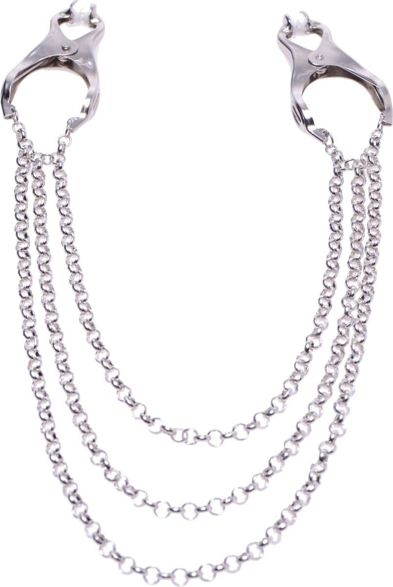 Master Series Affix Triple Chain - Tepelklemmen Met Kettingen — afbeelding 1