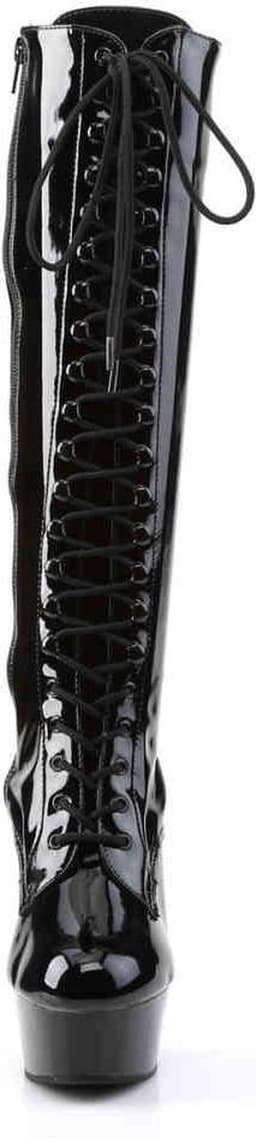 Pleaser - DELIGHT-2023 Kniehoge laarzen - US 11 - 41 Shoes - Zwart — thumbnail 2