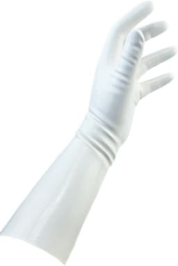 BamBella® - 100% LATEX Handschoenen kort BDSM SM sexy glans handschoen wit — thumbnail 4