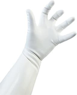 BamBella® - 100% LATEX Handschoenen kort BDSM SM sexy glans handschoen wit — thumbnail 5