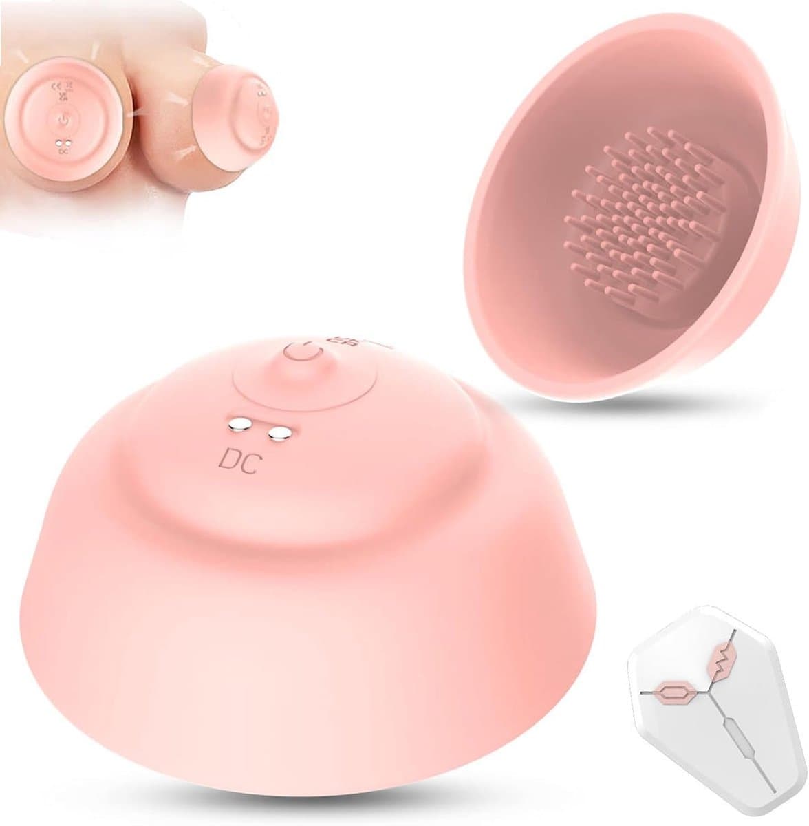 Ynkkvre - Borstmassageapparaat - Vrouwen - 10 Vibratiemodi - Nippelsauger en borstvergroting - 360° draaibare nippelvibrator — afbeelding 1