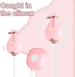 Oneay Roze vibrerende tepelklemmen voor vrouwen, meerdere vibratiestanden, vibrerende tepelklemmen, clitorisstimulator, seksspeeltje voor volwassen stellen, vrouwelijk genot. — thumbnail 5