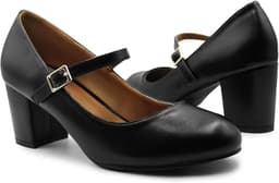Dames Mary Jane Pumps Plat - Elegante Ronde Neus Comfortabele Sluiting — thumbnail 7