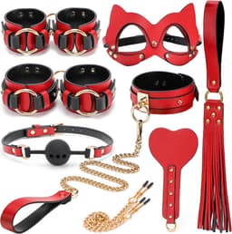 Dare to Undress – Fifty Shades of Grey – Luxe 8-delige BDSM Set met Opbergkoffer – Premium – BDSM Bondagesets - Valentijn Cadeau - Handboeien, Halsband, Masker, Gagbal & Zweep - Sex Toys voor Koppels - Seksspeeltjes voor mannen en vrouwen - Kinky — thumbnail 8