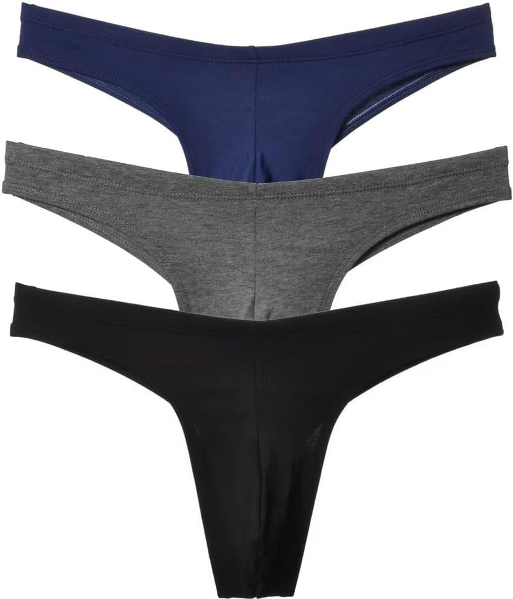 Heren Sport String - Naadloos Katoen Ondergoed - Dagelijks Comfort - Ondersteunende Pasvorm - Taille 70-106 cm - Diverse Kleuren — afbeelding 1