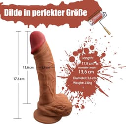 Realistische Dildo 17,8 cm – Siliconen Zuignap Dildo | G-spot & Anale Stimulatie | Dildo met Testikels | Seksspeelgoed voor Vrouwen & Mannen | Strap-on Geschikt | Discreet Verpakt — thumbnail 3