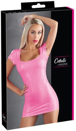 Cottelli Collection Wetlook Party Jurkje - Roze — thumbnail 8