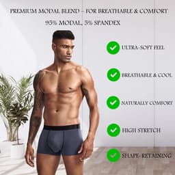 Heren Boxershorts van Zacht Modal met Aparte Zakken en Gulp — thumbnail 4