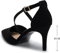 Elegante Hoge Hakken Dames Pumps met Kruisband en Puntige Neus - Perfect voor Feestjes — thumbnail 5